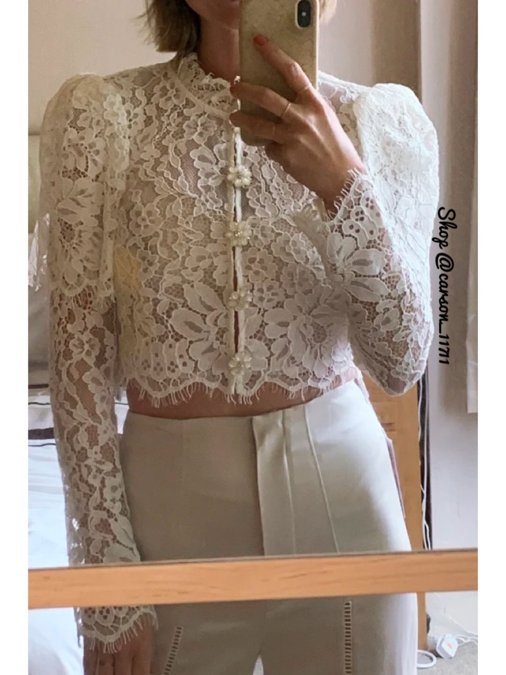 Self Portrait Corded Lace Blouse